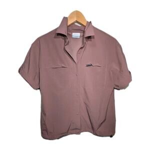 Columbia Women's Boundless Trek Short Sleeve Button Up Sz‎ S Hiking Outdoors